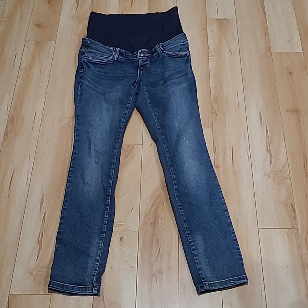 Thyme maternity women's size small blue jeans